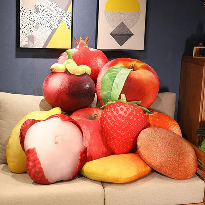 Apple Printed Fruit Plush Cushion
