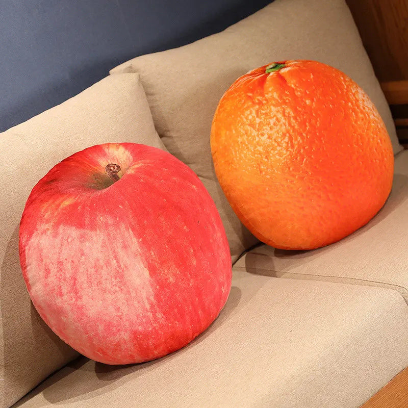 Apple Printed Fruit Plush Cushion