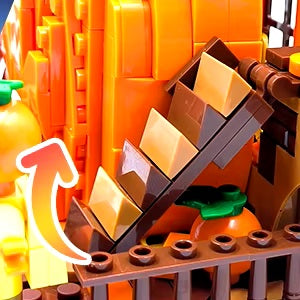 Pumpkin Halloween House Building Blocks Set