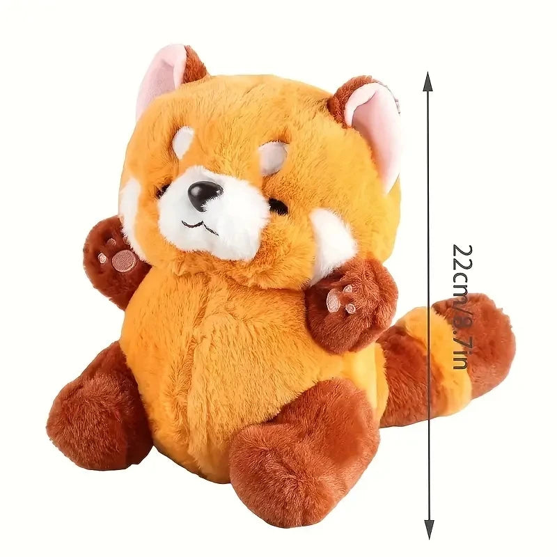 Image detailing the dimensions of Rocky Raccoon stuffed animal at 8.7 inches and 22 centimeters tall.