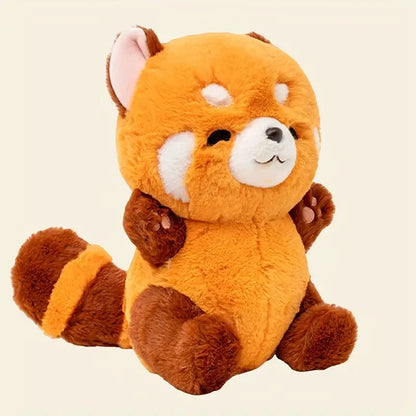 An image of a stuffed animal plushie toy named Rocky the Raccoon.