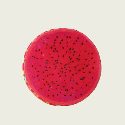 Round Slice of Dragon Fruit Printed Fruit Cushion