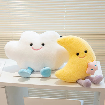 Smiling Waxing Crescent Moon Plushie