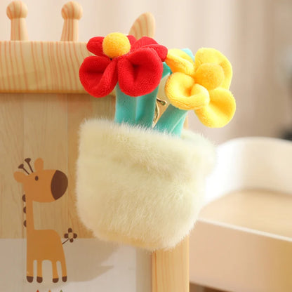 Multi-Color Potted Plush Plant Keychain