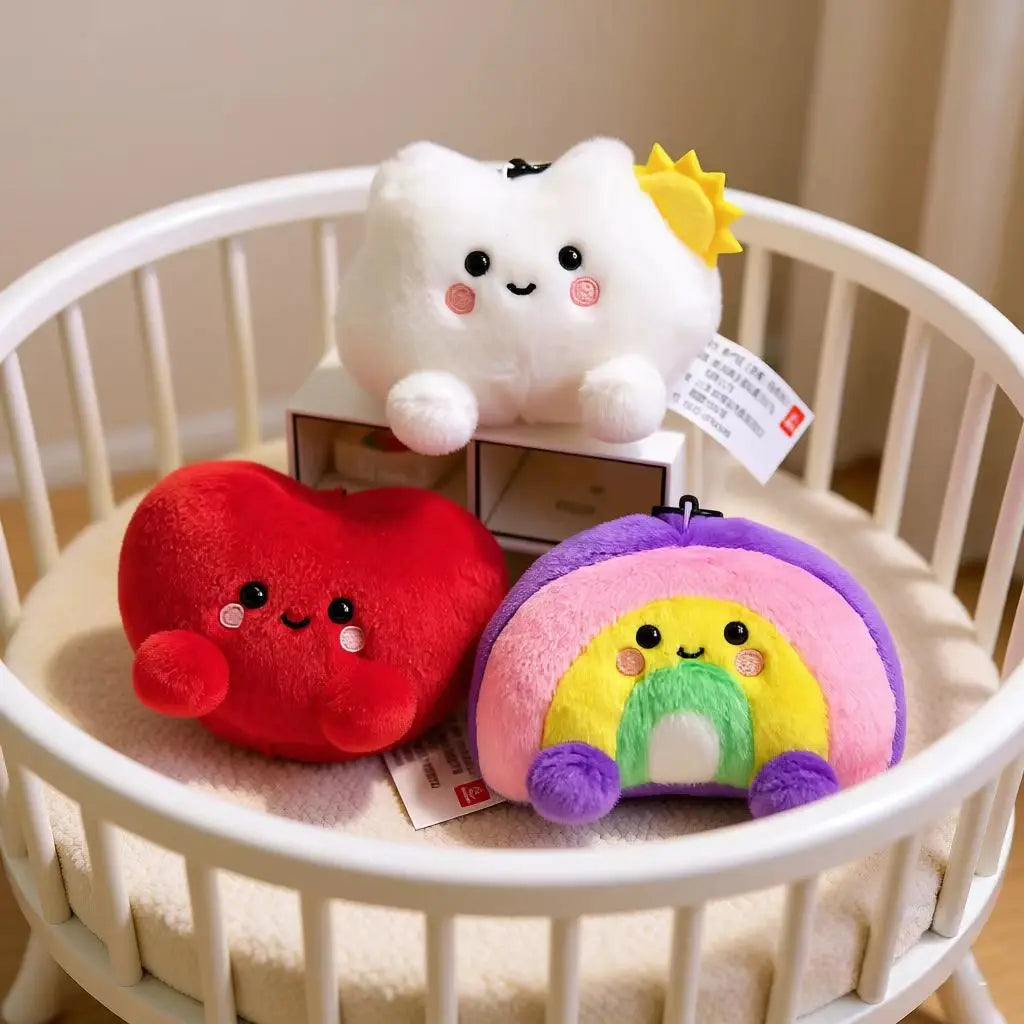 Smiling Purple Pastel Rainbow Plushie