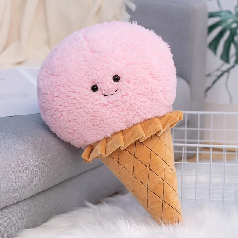 Strawberry Ice Cream Scoop on a Cone
