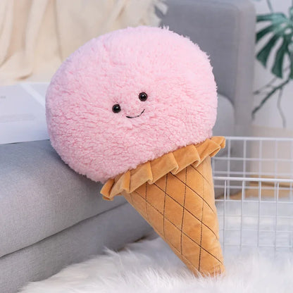 Strawberry Ice Cream Scoop on a Cone