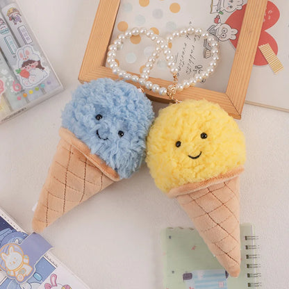 Cookie Monster Ice Cream Cone Keychain