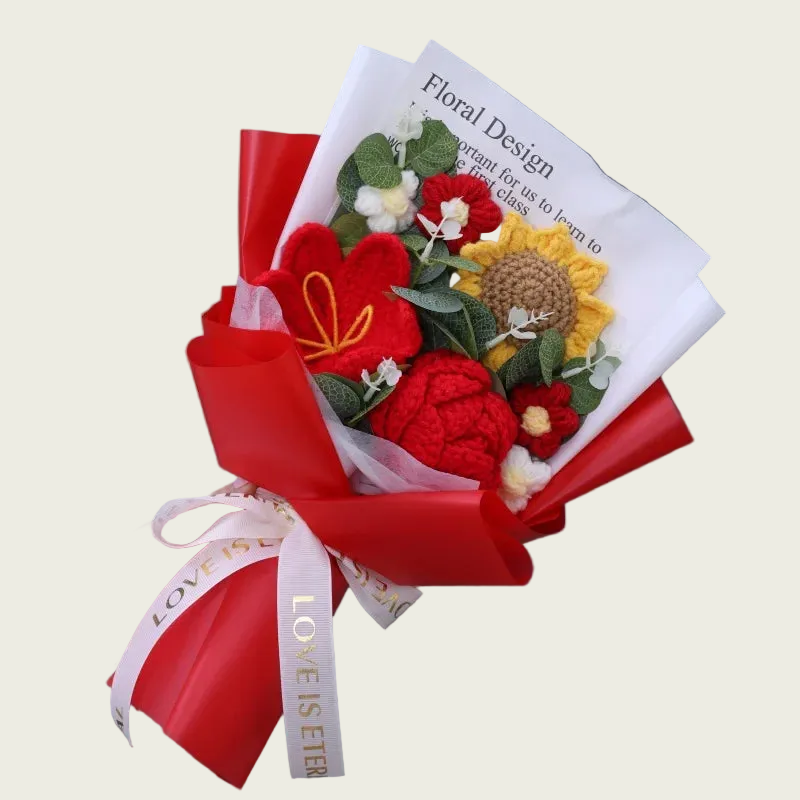 Red Hibiscus / Red Rose / Sunflower Plush Florist