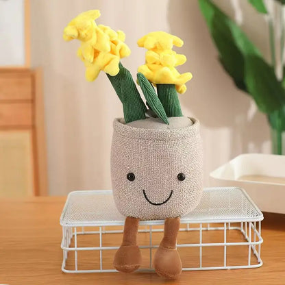 Floral Cactus Potted Plant Plushie