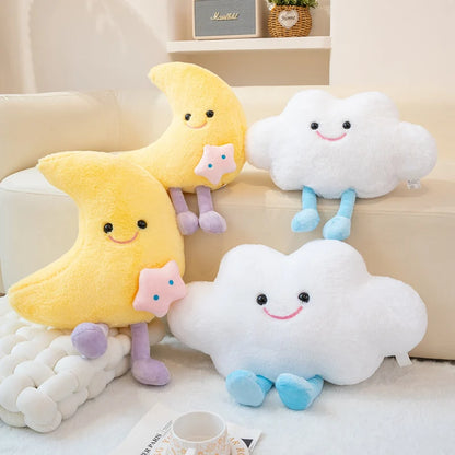 Smiling Waxing Crescent Moon Plushie