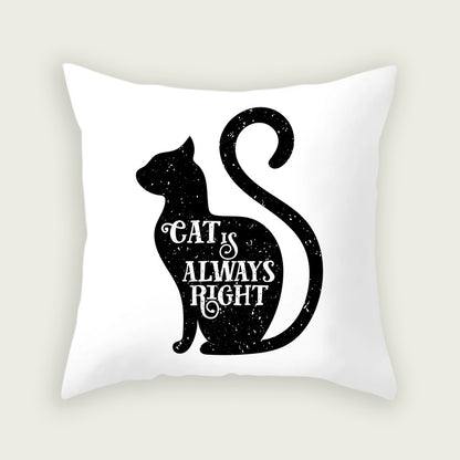 Cat Is Always Right Plush Pillow Case