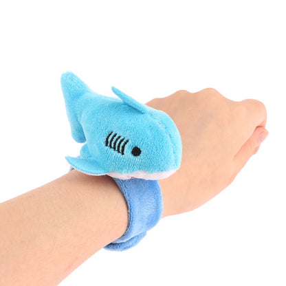 Shark Plushie Snap Bracelet 9" Wristband Stuffed Animal