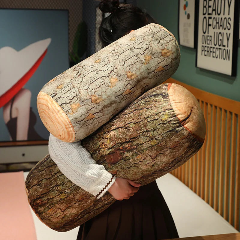 Red Maple Tree Wooden Log Plush