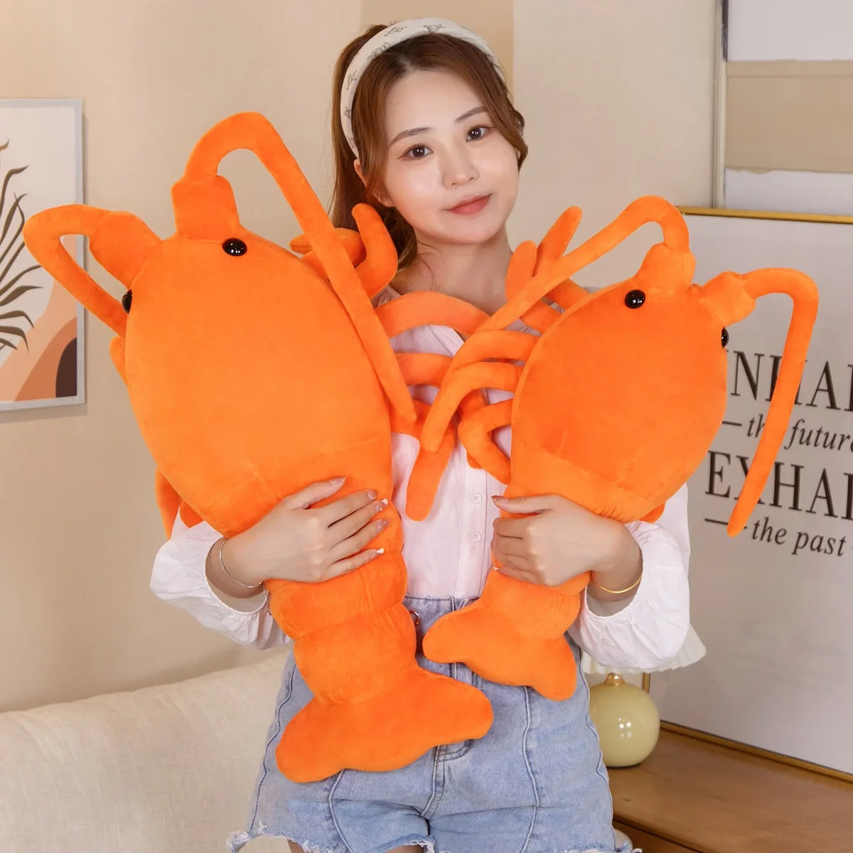Orange Crawfish Plush Toy