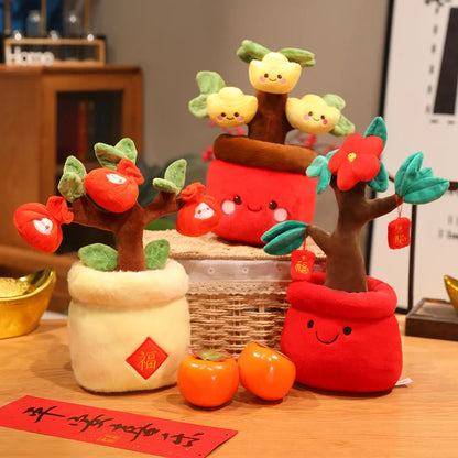 Gold Sycee Ingot Wealth & Prosperity Plushie Tree