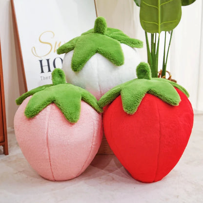 Red Strawberry Plush Pillow
