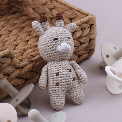 Baby Dear Fawn Crocheted Plushie 5.1" Crochet Stuffed Animal