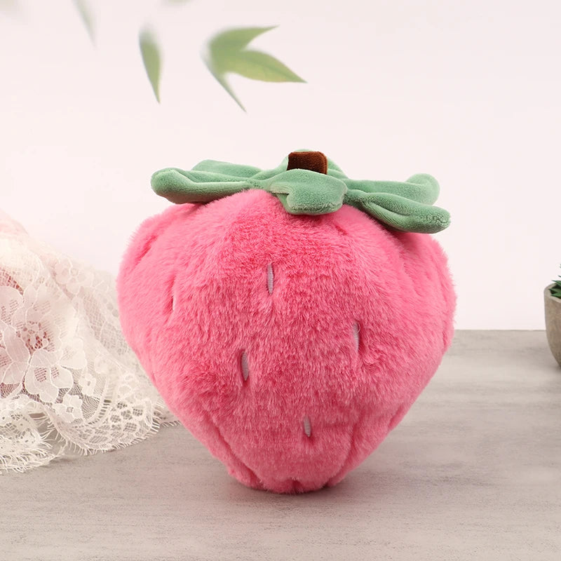 Pink Strawberry Plush with White Seeds