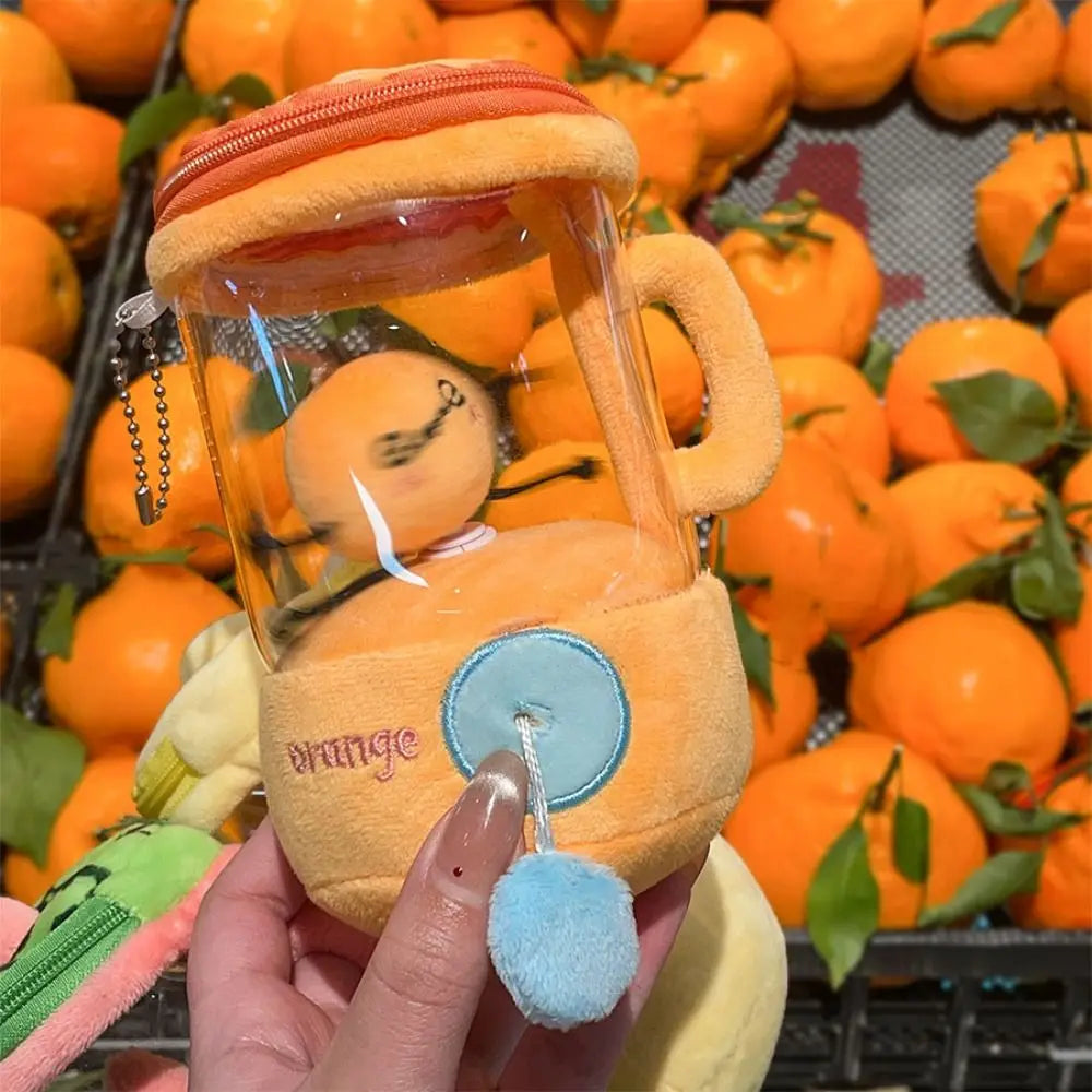 Orange Plush Smoothie Blender with Drawstring Cord