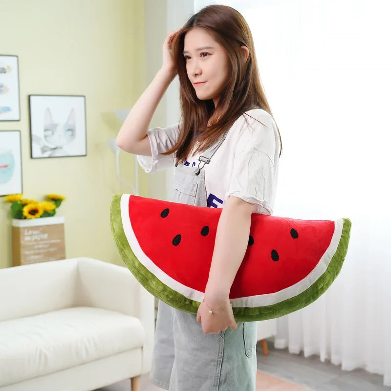 Black Seeded Watermelon Half Slice Plush