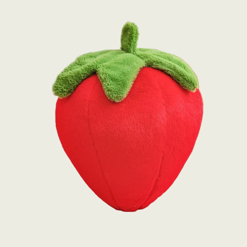 Red Strawberry Plush Pillow