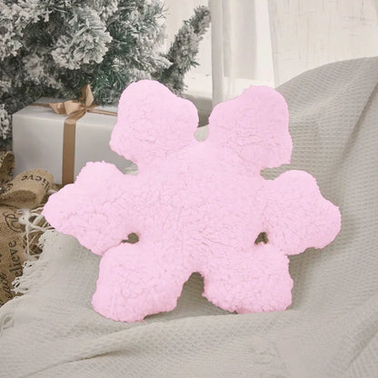 Plush Snowflake Pillow