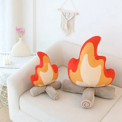 Bonfire Flame with Logs Plush Toy