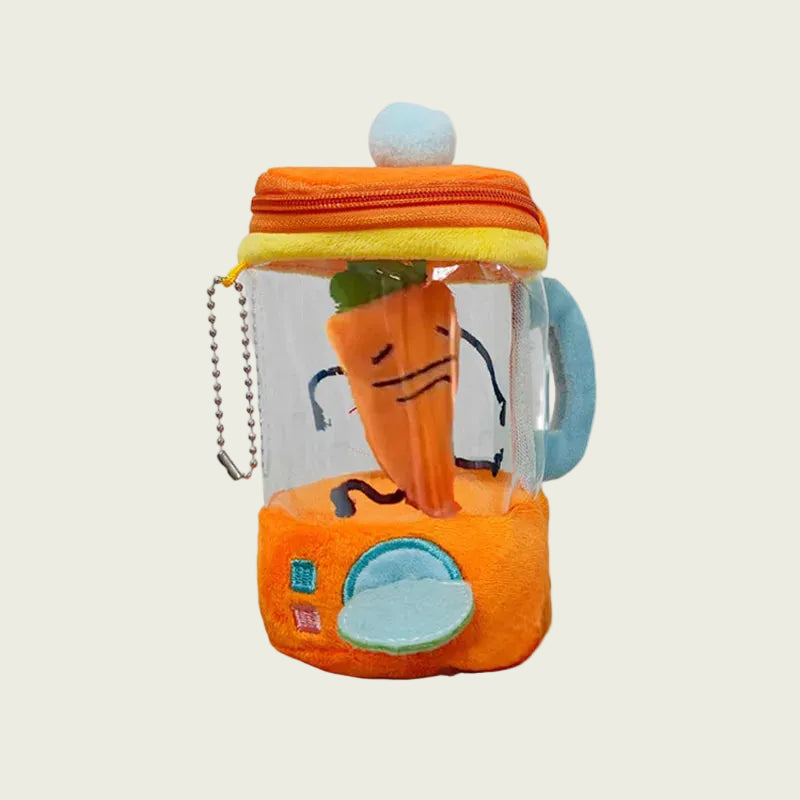 Carrot Plush Smoothie Blender with Drawstring Cord