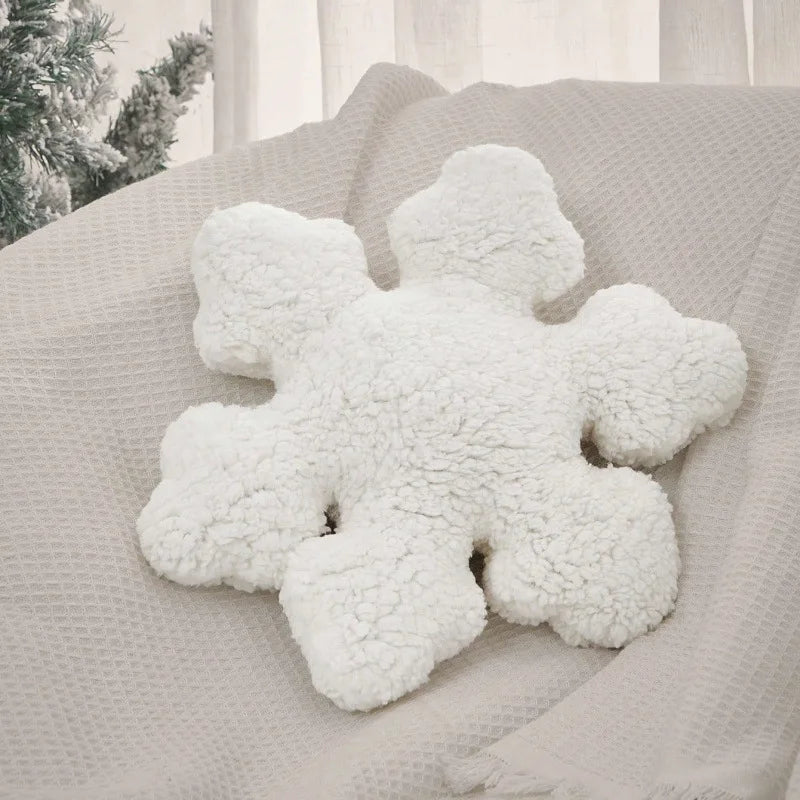 Plush Snowflake Pillow