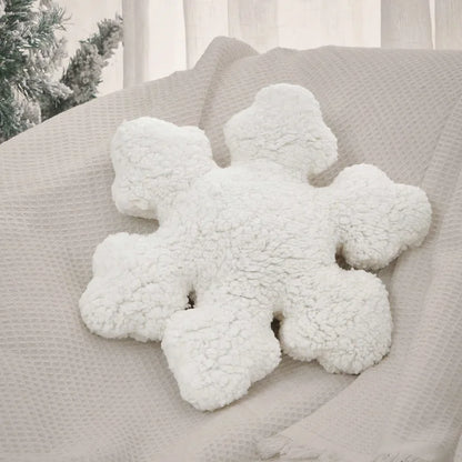 Plush Snowflake Pillow