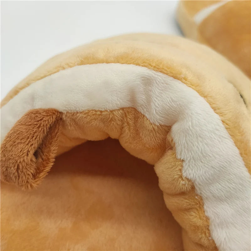 Brown Sugar Boba Bubble Tea Plushie Slippers