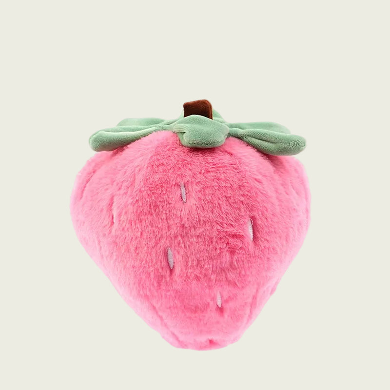 Pink Strawberry Plush with White Seeds