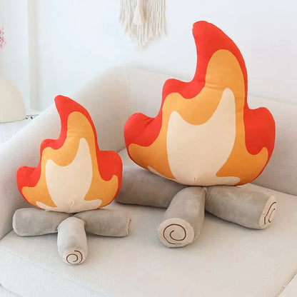 Bonfire Flame with Logs Plush Toy