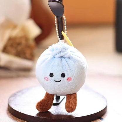 Dim Sum Steamed Bun Plushie Keychain
