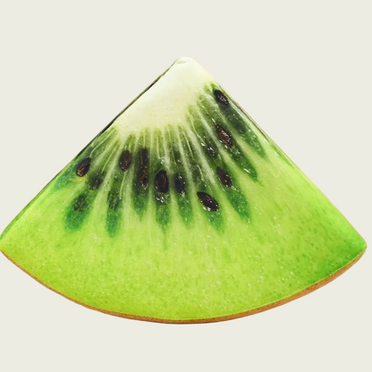 Quarter Kiwi Slice Printed Fruit Pillow