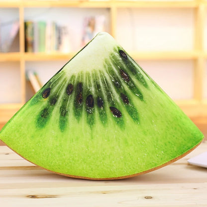 Quarter Kiwi Slice Printed Fruit Pillow