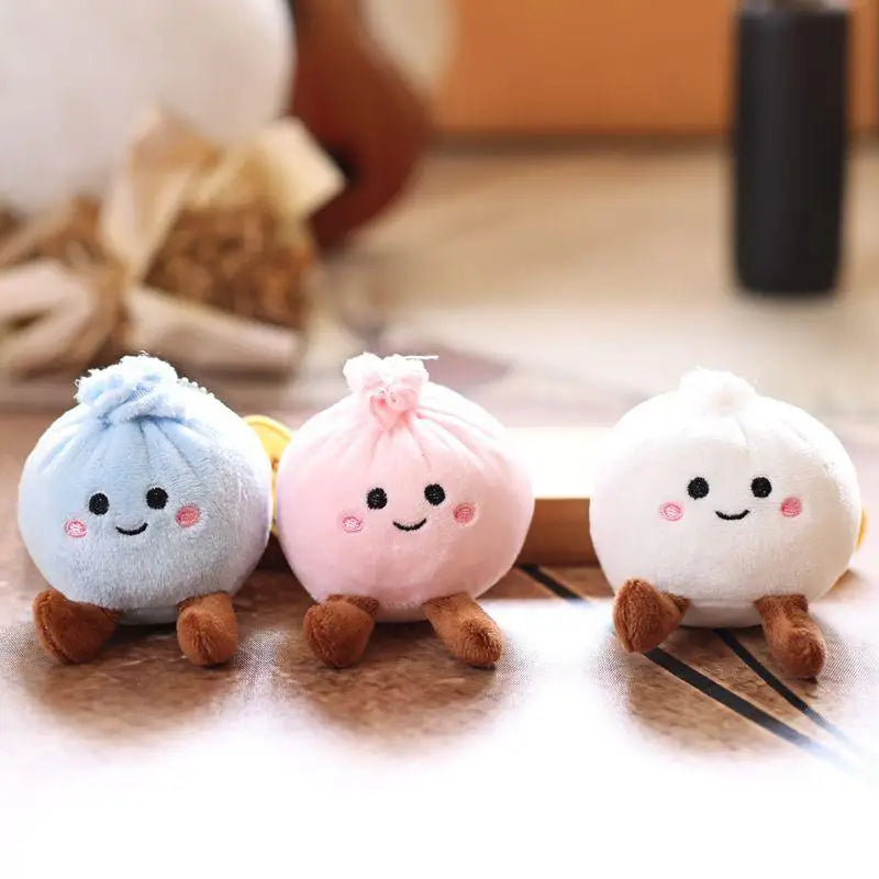 Dim Sum Steamed Bun Plushie Keychain