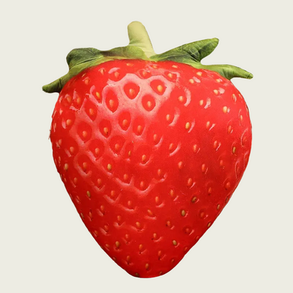 Strawberry Printed Fruit Plush Cushion