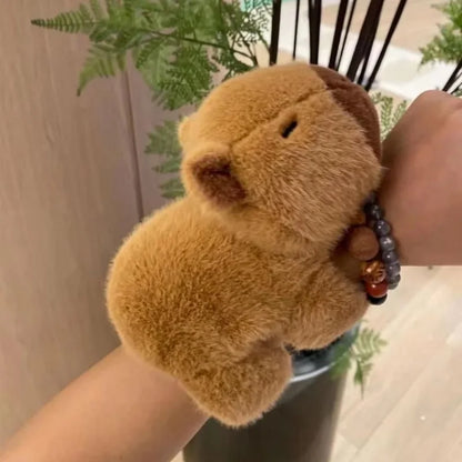 Baby Capybara 9" Snap-Bracelet Plushie Stuffed Animal
