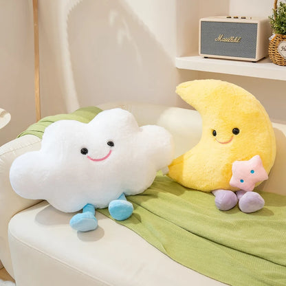 Smiling Waxing Crescent Moon Plushie