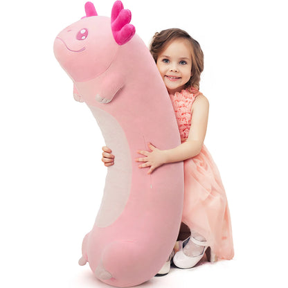 Axolotl Body Pillow Plushie Long Stuffed Animal