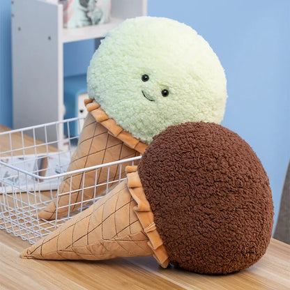 Chocolate Ice Cream Scoop on a Cone