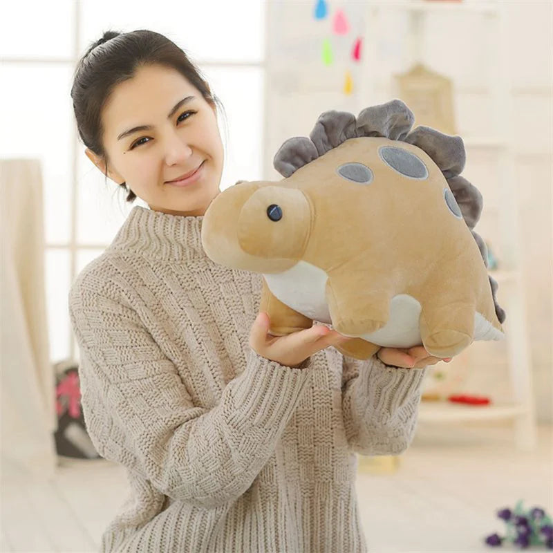 Khaki Baby Stegosaurus Stuffed Animal Plushie