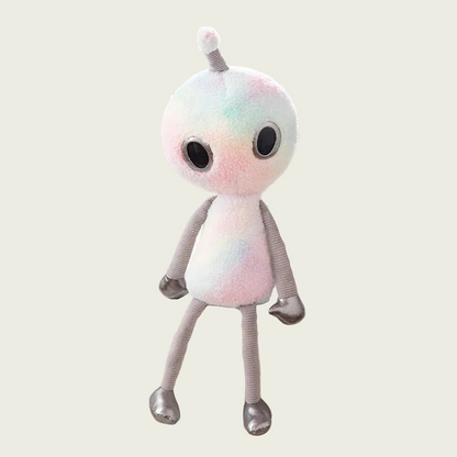 White-Pink Alien Plushie Doll