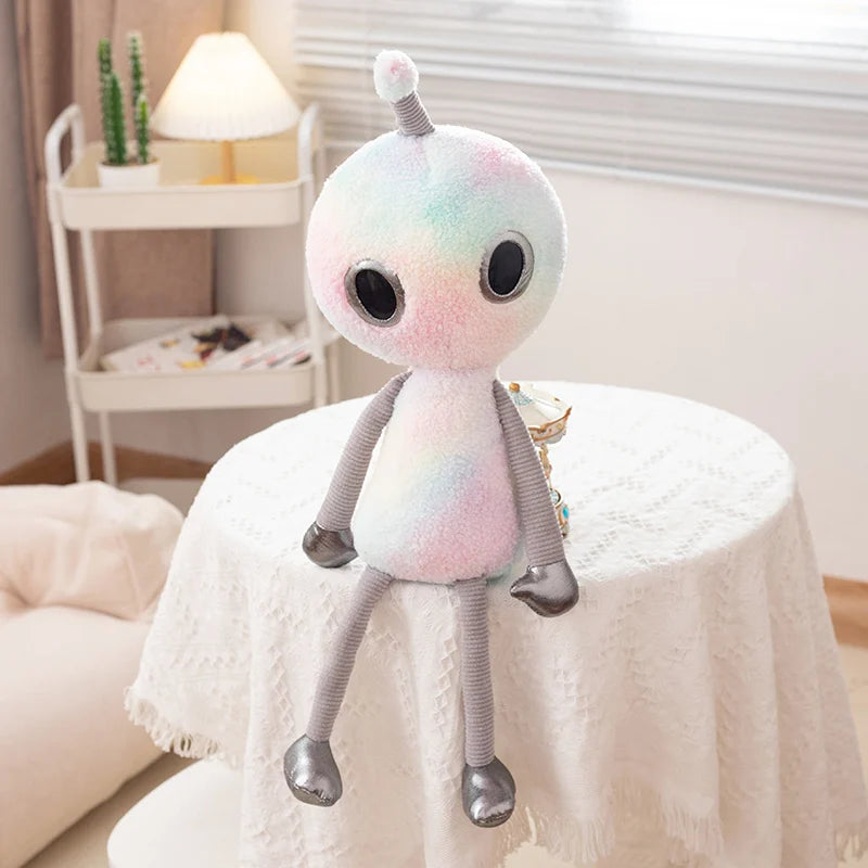 White-Pink Alien Plushie Doll