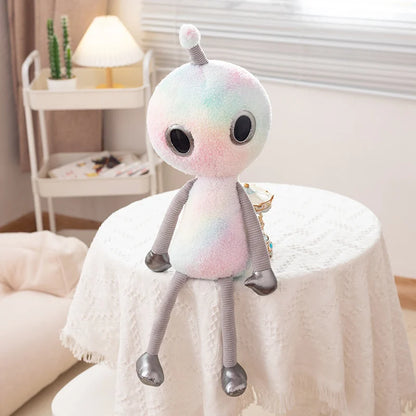 White-Pink Alien Plushie Doll