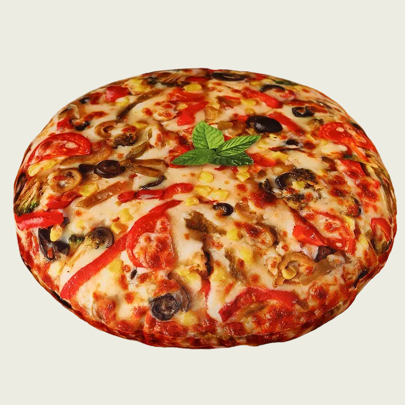 Veggie Supreme Pizza Plush Cushion