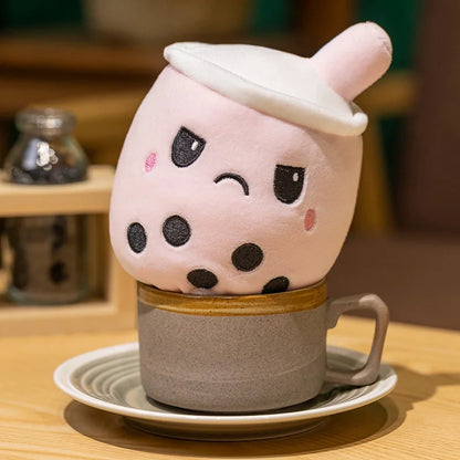 5.8" Reversible Bubble Boba Milk Tea 2-Flavor Plushies