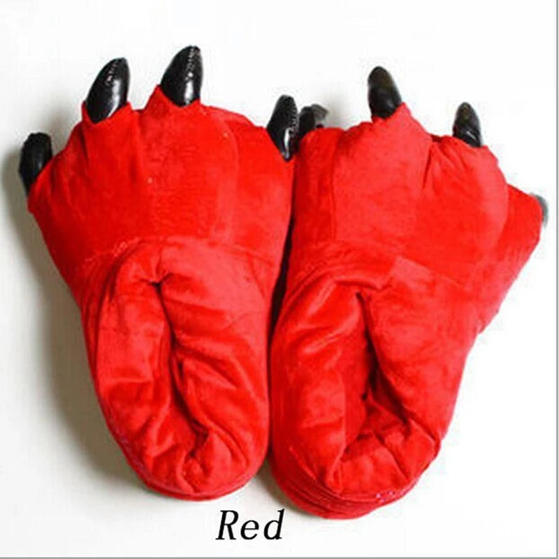 Monster Animal Claw Plush Slippers